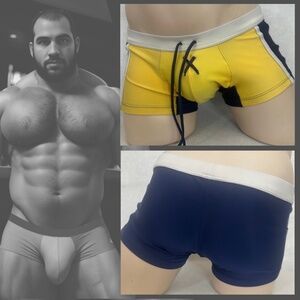 Graffitti Key West Square Cut Pouch Swimsuit 30-38" waist Gently worn Nylon